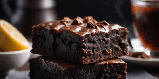 Zwarte thee brownies